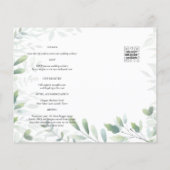 LeahG Foto Overlay GREENERY Wedding Einladung Flyer (Hinten)