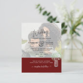 LeahG FOTO OVERLAY Gypsophila Wedding Einladung (Stehend Vorderseite)