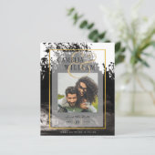 LeahG FOTO Wedding Black Gold INK Rett Date (Stehend Vorderseite)