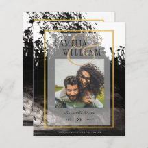 LeahG FOTO Wedding Black Gold INK Rett Date