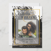 LeahG FOTO Wedding Black Gold INK Rett Date