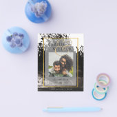 LeahG FOTO Wedding Black Gold INK Rett Date Flyer (Einzeln)