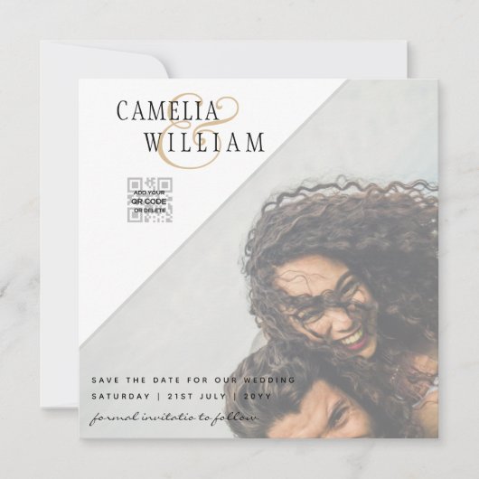 LeahG FOTO WEDDING QR CODE UAWG DATUM EINLADEN (Vorderseite)