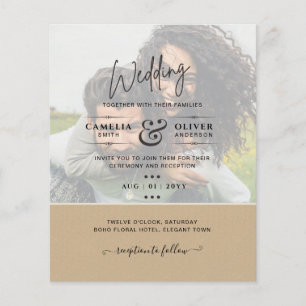 LeahG FOTO WEDING INVITATION Budget Overlay Text Flyer
