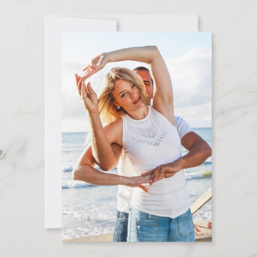 Leahg FOTO WEDING INVITE Save the Date Vielen Dank Einladung (Rückseite)