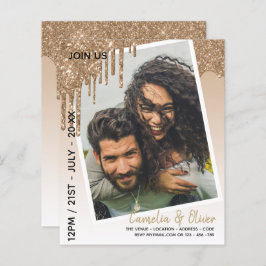 LeahG Glitzer Tropfens Foto Overlay Wedding Einlad