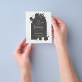 LeahG Gray Pink Roses Modern Herbst Winter Wedding Flyer (Gruppe)