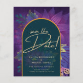 LeahG Green Lila Gold JEWEL TONES Wedding INVITE (Vorderseite)