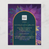 LeahG Green Lila Gold JEWEL TONES Wedding INVITE (Rückseite)