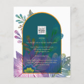 LeahG Green Lila Gold JEWEL TONES Wedding INVITE (Rückseite)
