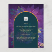 LeahG Green Lila Gold JEWEL TONES Wedding INVITE (Rückseite)