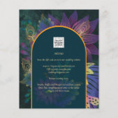 LeahG Green Lila Gold JEWEL TONES Wedding INVITE (Rückseite)