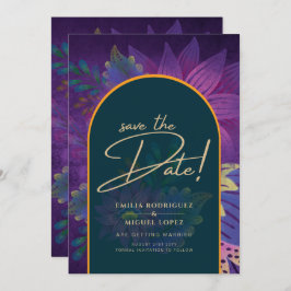 LeahG Green Lila Gold JEWEL TONES Wedding INVITE Einladung