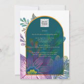 LeahG Green Lila Gold JEWEL TONES Wedding INVITE Einladung (Rückseite)