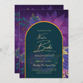 LeahG Green Lila Gold JEWEL TONES Wedding INVITE Einladung