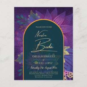 LeahG Green Lila Gold JEWEL TONES Wedding INVITE Flyer
