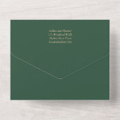 LeahG Green Lila Gold WISTERIA Wedding INVITE All In One Einladung (Rückseite)