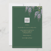 LeahG Green Lila Gold WISTERIA Wedding INVITE Einladung (Rückseite)