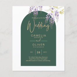 LeahG Green Lila Gold WISTERIA Wedding INVITE Flyer