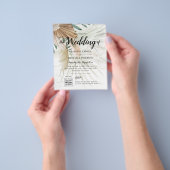 LeahG Greenery Gold Wedding QR CODE UAWG INVITE Flyer (Gruppe)