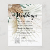 LeahG Greenery Gold Wedding QR CODE UAWG INVITE Flyer (Vorne)