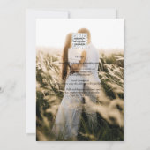 LeahG Greenery Leaves FOTO OVERLAY Wedding Einladu Einladung (Rückseite)