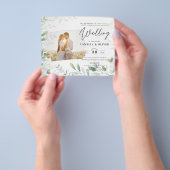 LeahG Greenery Leaves FOTO OVERLAY Wedding Einladu Flyer (Gruppe)