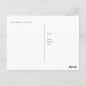 LeahG Greenery Themed Wedding RSVP Postkarte (Rückseite)