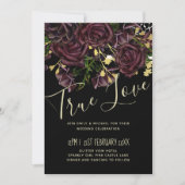 LeahG HAUSHALT Dunkle PLUM-Rose Hochzeit (Vorderseite)