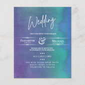 LeahG HAUSHALT Hochzeit einladen Nordlichter Lila (Vorderseite)