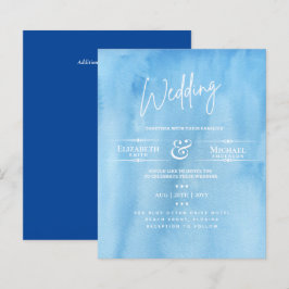 LeahG HAUSHALT Hochzeit Einladen Ozean Blue Waterc