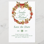 LeahG HAUSHALT Rett Dates Red Rustic Festive Kranz (Vorderseite)