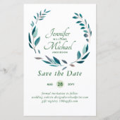 LeahG HAUSHALT Rett Dates Türkis Aquamarin Kranz (Vorderseite)