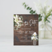 LeahG HAUSHALT Save the Date Cala Lilien (Stehend Vorderseite)