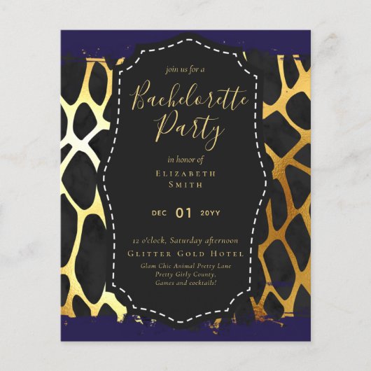 LeahG Hübsch Girly Bachelorette Glam Animal Prints (Vorderseite)