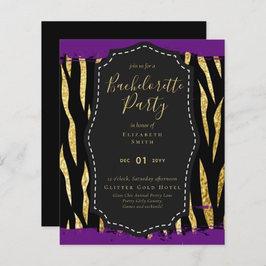 LeahG Hübsch Girly Bachelorette Glam Animal Prints (Vorne/Hinten)