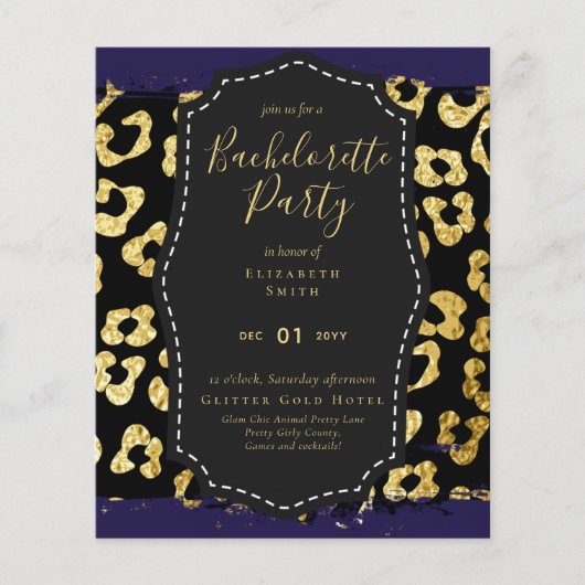 LeahG Hübsch Girly Bachelorette Glam Animal Prints (Vorderseite)