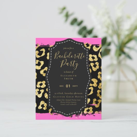 LeahG Hübsch Girly Bachelorette Glam Animal Prints (Stehend Vorderseite)