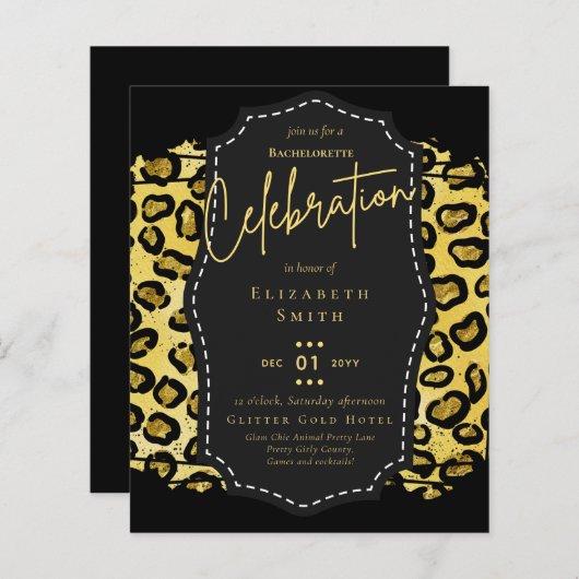 LeahG Hübsch Girly Bachelorette Glam Animal Prints (Vorne/Hinten)