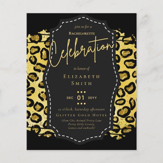 LeahG Hübsch Girly Bachelorette Glam Animal Prints (Vorderseite)