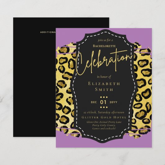 LeahG Hübsch Girly Bachelorette Glam Animal Prints (Vorne/Hinten)