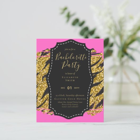 LeahG Hübsch Girly Bachelorette Glam Animal Prints (Stehend Vorderseite)