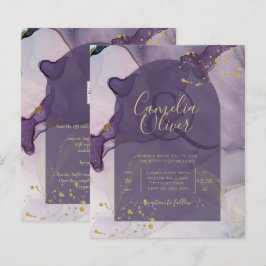LeahG Ink Ombre Lila Lavender Gold Wedding