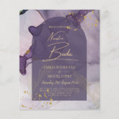 LeahG Ink Ombre Lila Lavender Gold Wedding (Vorderseite)