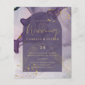 LeahG Ink Ombre Lila Lavender Gold Wedding (Vorderseite)