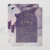 LeahG Ink Ombre Lila Lavender Gold Wedding (Vorne/Hinten)