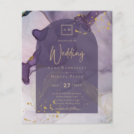 LeahG Ink Ombre Lila Lavender Gold Wedding