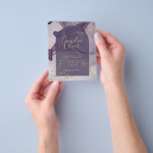 LeahG Ink Ombre Lila Lavender Gold Wedding Flyer (Gruppe)