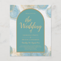 LeahG INK Sea Glass Türkis Aquamarin Gold INVITE