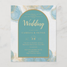 LeahG INK Sea Glass Türkis Aquamarin Gold INVITE